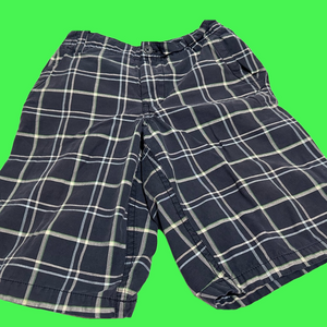 Vintage Aeropostale flat front blue plaid shorts, size 27